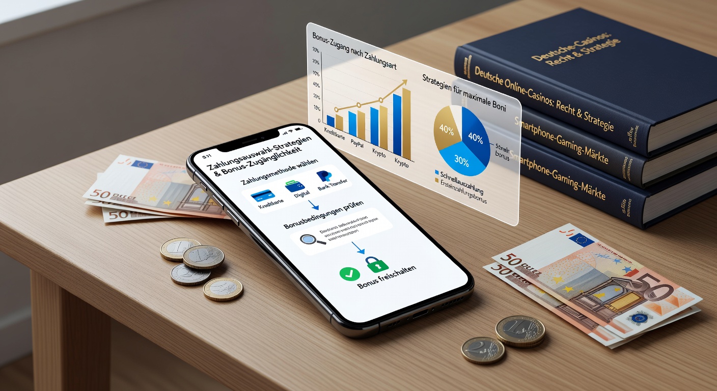 Darstellung von Transaktionsflüssen und Bonusfreischaltungen über verschiedene Zahlungswege in Smartphone Casinos