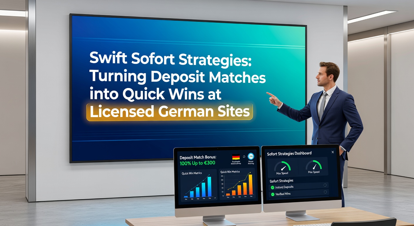 Darstellung einer Sofort-Überweisung mit Einzahlungsbonus in einem lizenzierten deutschen Online-Casino, die schnelle Gewinne symbolisiert